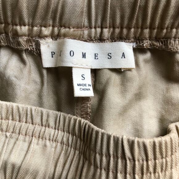 Promesa Beige White Tie Dye Cargo Jogger Pants Drawstring Women's Size Small - Picture 10 of 13